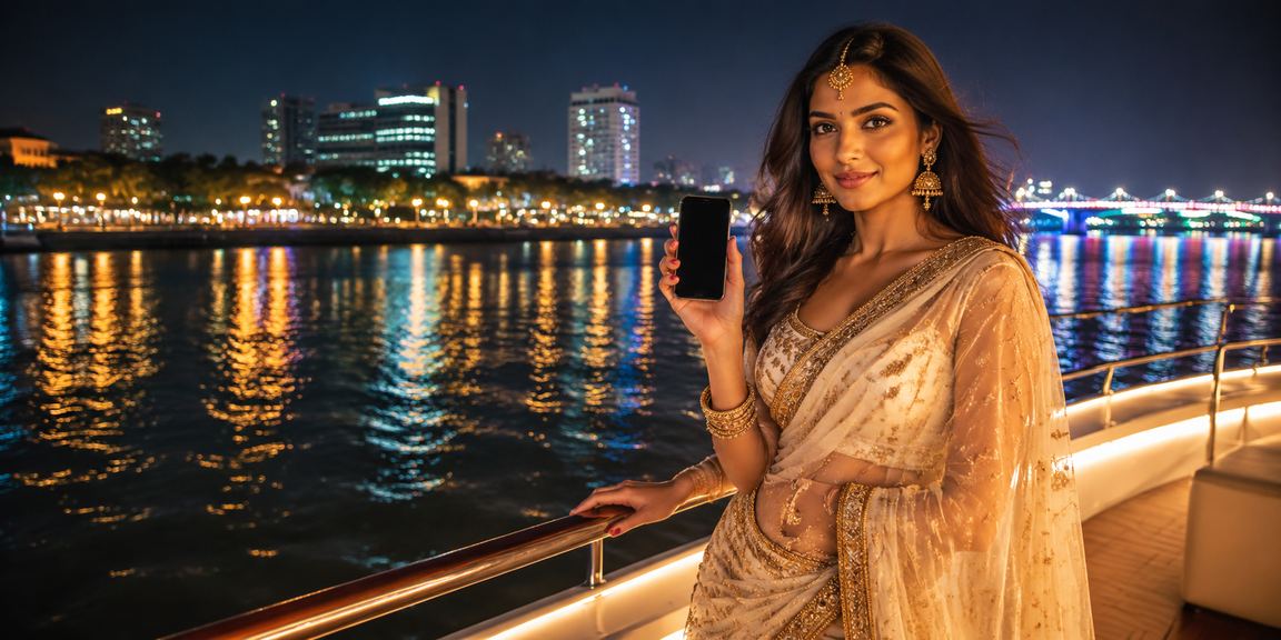 Ahmedabad riverfront urban nightlife showing sports betting culture in India